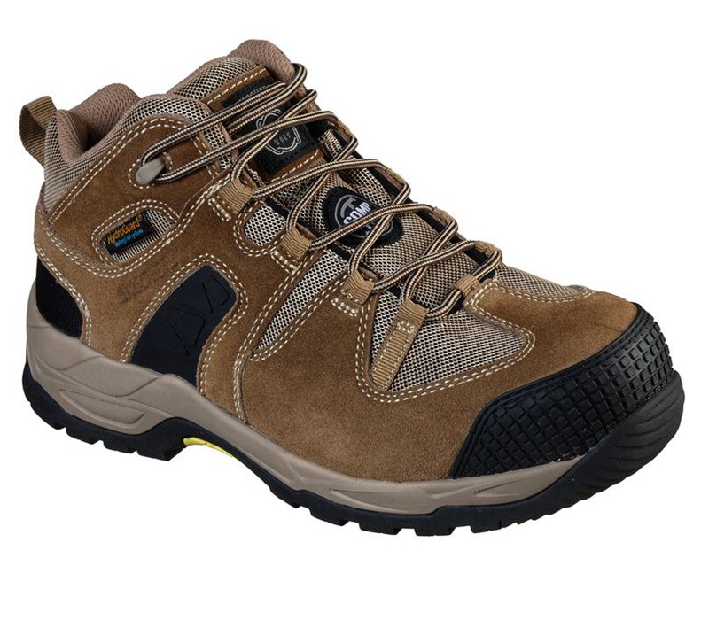 Skechers Herr Khaki Stövlar - Work: Monter Comp Toe - Sverige (DOUBV-0624)